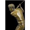 Image 9 : 13"x6" Original Milo Golf player Bronze Sculpture Statue Art   7 LBS.