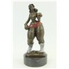 Image 1 : 13"x5" Original Rare Roelna Lady Boxer Tribute To Botero Bronze Sculpture Statue Figure   9 LBS.