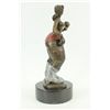 Image 2 : 13"x5" Original Rare Roelna Lady Boxer Tribute To Botero Bronze Sculpture Statue Figure   9 LBS.