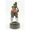 Image 3 : 13"x5" Original Rare Roelna Lady Boxer Tribute To Botero Bronze Sculpture Statue Figure   9 LBS.