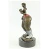 Image 4 : 13"x5" Original Rare Roelna Lady Boxer Tribute To Botero Bronze Sculpture Statue Figure   9 LBS.
