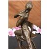 Image 3 : 11"x10" Signed Lucien Alliot Nude Erotic Woman Bronze Marble Sculpture Statue Figure   10 LBS.