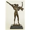 Image 1 : 15"x9" Signed Art Deco~Bruno Zach~Two Russian Dancer Detailed Hand Made Bronze Statue   10 LBS.