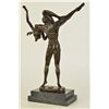 Image 4 : 15"x9" Signed Art Deco~Bruno Zach~Two Russian Dancer Detailed Hand Made Bronze Statue   10 LBS.