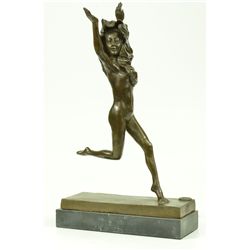 14.5"x9" Original Jean Patoue Original Art Deco Gypsy Dancer Bronze Sculpture Statue Sale   10 LBS.