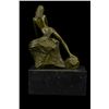 Image 4 : 10"x6.5" VINTAGE NUDE SLEEPING GIRL BRONZE SCULPTURE STATUE ART DECO HOT CAST MARBLE BASE   9 LBS.