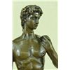 Image 6 : 18"x5" Sign Michelangelo David Bronze Sculpture Nude Male Deco   10 LBS.