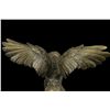 Image 9 : 12"x10" Owl On A Branch Wings Spread Bronze Statue   8 LBS.