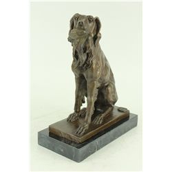 11"x12" Bronze Statue Dog Hunting Bird English Irish Setter Art   10 LBS.