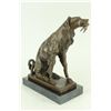 Image 5 : 11"x12" Bronze Statue Dog Hunting Bird English Irish Setter Art   10 LBS.