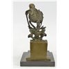 Image 3 : 10"x8" Signed Milo Skeleton Thinkker Tribute To Rodin Bronze Sculpture Statue Marble   10 LBS.
