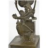 Image 6 : 10"x8" Signed Milo Skeleton Thinkker Tribute To Rodin Bronze Sculpture Statue Marble   10 LBS.