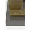 Image 7 : 10"x8" Signed Milo Skeleton Thinkker Tribute To Rodin Bronze Sculpture Statue Marble   10 LBS.
