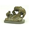 Image 4 : 10"x12" Signed Barye Mother Bear & Cub Bronze Sculpture Figure   13 LBS.