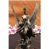 Image 2 : 14"x8" Signed Original Milo An Angel Rescuing Woman Bronze Sculpture Marble Statue   13 LBS.
