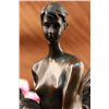 Image 3 : 14"x8" Signed Original Milo An Angel Rescuing Woman Bronze Sculpture Marble Statue   13 LBS.
