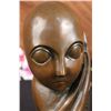 Image 3 : 12"x7" Original Abstract Modern Art Alien By Milo Bronze Marble Sculpture Statue   10 LBS.