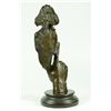 Image 3 : 13"X4.5" S.DALI SOLID BRONZE SCULPTURE. ABSTRACT ART DECO MARBLE BASE FIGURINE HOT CAST   7 LBS.