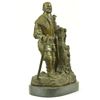 Image 2 : 12"x7" Hot Cast Signed Dalov European Warrior With Sword Bronze Sculpture Statue Figure   10 LBS.