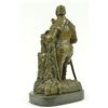 Image 4 : 12"x7" Hot Cast Signed Dalov European Warrior With Sword Bronze Sculpture Statue Figure   10 LBS.