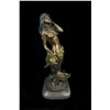 Image 2 : 14"x9" Large Multi Color Patina Hot Cast Mermaid and Dolphin Bronze Sculpture Statue   10 LBS.