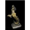Image 6 : 14"x9" Large Multi Color Patina Hot Cast Mermaid and Dolphin Bronze Sculpture Statue   10 LBS.