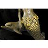 Image 8 : 14"x9" Large Multi Color Patina Hot Cast Mermaid and Dolphin Bronze Sculpture Statue   10 LBS.