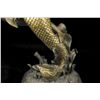 Image 9 : 14"x9" Large Multi Color Patina Hot Cast Mermaid and Dolphin Bronze Sculpture Statue   10 LBS.