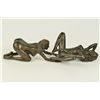 Image 1 : 2.5"x10" Signed And Numbered 2 Pcs Erotic Girls Making Love Statue Decor   5 LBS.