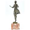 Image 1 : 19"x9" Joe Descomps Bronze Art Deco Dancer Sculpture   14 LBS.