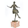 Image 2 : 19"x9" Joe Descomps Bronze Art Deco Dancer Sculpture   14 LBS.
