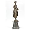 Image 2 : 21"x6" Bronze Masquerade Female Jester Mask Full Face Collar Fool, Wit-Cracker Figurine   17 LBS.