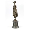 Image 4 : 21"x6" Bronze Masquerade Female Jester Mask Full Face Collar Fool, Wit-Cracker Figurine   17 LBS.