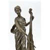 Image 5 : 17"x7" Signed Victorian Lady Playing Cello Bronze Marble Sculpture Statue Art Deco   13 LBS.
