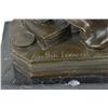 Image 6 : 17"x7" Signed Victorian Lady Playing Cello Bronze Marble Sculpture Statue Art Deco   13 LBS.