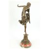 Image 2 : 21"x12" Cl.J.R.Colinet Bronze Art Deco Dancer Statue   12 LBS.