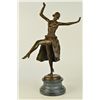 Image 1 : 20.5"x10" Art Nouveau Godard Rare Pendule Sculpture Bronze Dore Statue Horloge Supberb   17 LBS.