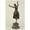 Image 3 : 20.5"x10" Art Nouveau Godard Rare Pendule Sculpture Bronze Dore Statue Horloge Supberb   17 LBS.