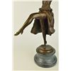 Image 8 : 20.5"x10" Art Nouveau Godard Rare Pendule Sculpture Bronze Dore Statue Horloge Supberb   17 LBS.