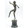 Image 1 : 23"x13" Signed D.H Chiparus Russian Dancer Bronze Sculpture On Marble Statue 23" Tall   17 LBS.