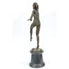 Image 2 : 23"x13" Signed D.H Chiparus Russian Dancer Bronze Sculpture On Marble Statue 23" Tall   17 LBS.