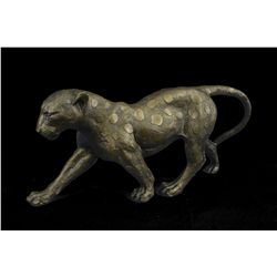 7"x16" Large Bugatti Sleek Jaguar Puma Leopard Bronze Art Deco Sculpture Figurine Decor   9 LBS.