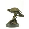 Image 1 : 2"x12" Milo American Eagle On A Tree Branch Bronze Marble Sculpture   13 LBS.