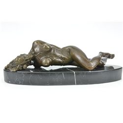 4 x13  Signed Original Hot Cast Wicked Game Bondage Girl Bronze Sculpture Statue Figure   12 LBS.