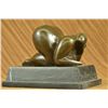 Image 2 : 9"x11.5" Botero Bronze Woman Bending Sculpture   23 LBS.