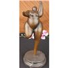 Image 1 : 17"x7" Original Milo Abstract Nude Dancer Bronze   12 LBS.