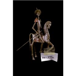 18 x13  Salvador Dali  Don Quixote  On Horse Bronze Sculpture Statue Mythical Figurine   10 LBS.