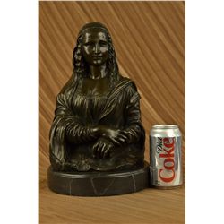 14 x8.5  L@@K Art / Leonardo Da Vinci Sculpture Mona Lisa Gioconda Beautiful Bronze Decor   17 LBS.