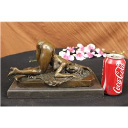 7 x12  Bronze Erotic Sculpture Nude Art Sex Statue Signed Nr   15 LBS.