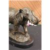 Image 7 : 11"x17.5" Signed Barye Large African Elephant Figurine Statue   24 LBS.